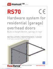 FlexiForce RS70 Installation, Maintenance, Usage