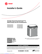 Trane 4TTV0060A1000A Installer's Manual
