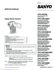 Sanyo VPC-HD700EXBR Service Manual
