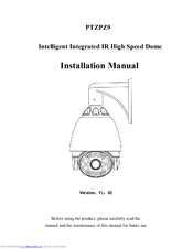 Double Dome PTZPZ9 Installation Manual