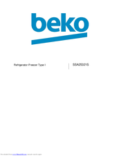 Beko SSA25321S User Manual