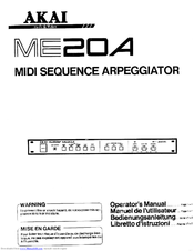Akai ME20A Operator's Manual