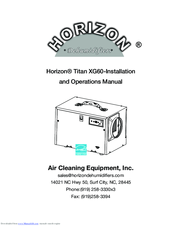 Horizon Fitness Titan XG60 Installation And Operator's Manual