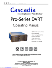 Cascadia Pro-Series Operating Manual