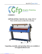 Gfp 255 C Operating Manual