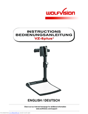 WolfVision VZ-8plus4 Instructions For Use Manual