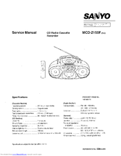 Sanyo MCD-Z155F Service Manual