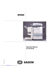 Sagem MF9500 Facsimile Operation Manual