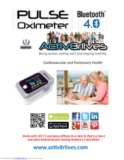 Activ8rlives Pulse Oximeter Bluetooth 4.0 User Manual