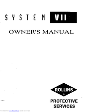 Rollins System VII Owner's Manual