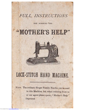 Hengstenburg Anker Mother's Help Full Instruction Manual