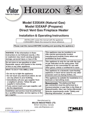 Miles Industries HORIZON 535XAP Installation & Operating Instructions Manual