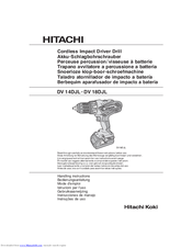 Hitachi DV 14DJL Handling Instructions Manual