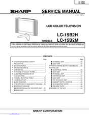 Sharp LC-15B2H Service Manual