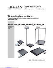 KERN MTS_M Operating Instructions Manual