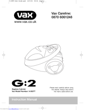 Vax V-093TT Instruction Manual