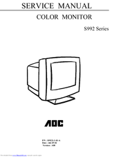 AOC S992 Series Service Manual