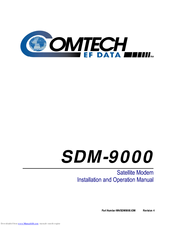 Comtech EF Data SDM-9000 Installation And Operation Manual