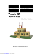 M.T.H. Tinplate 840 Operator's Manual