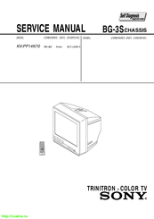 Sony Trinitron KV-PF14K70 Service Manual