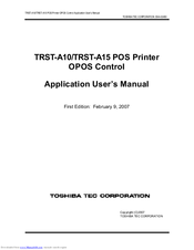 Toshiba TRST-A15 SERIES User Manual