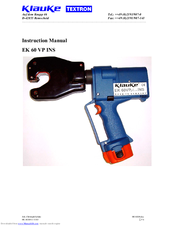Klauke EK 60 VP INS Instruction Manual