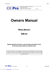 Weta Marine WM 44 Owner's Manual