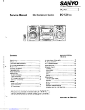 Sanyo DC-C30 Service Manual
