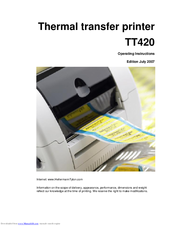 HellermannTyton TT420 Operating Instructions Manual