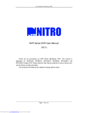 Nitro NVR4SGX User Manual