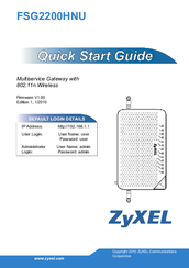 ZyXEL Communications FSG2200HNU Quick Start Manual