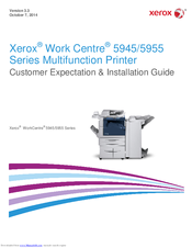 Xerox Work Centre 5955 Series Customer Expectation & Installation Manual