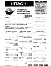 Hitachi CL2121T Service Manual