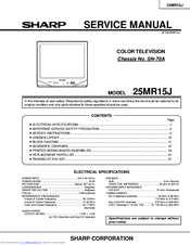 Sharp 25MR15J Service Manual