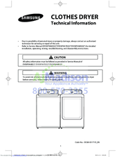 Samsung DV50F9A7EV Technical Information