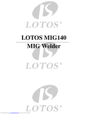 LOTOS MIG140 Manual