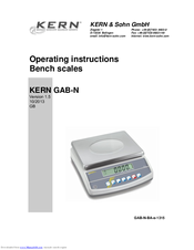 KERN GAB-N Operating Instructions Manual