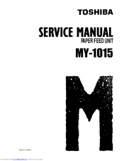 Toshiba MY-1015 Service Manual