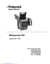 Polaroid Miniportrait 455 Repair Manual