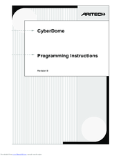 Aritech CyberDome Select Programming Instructions Manual