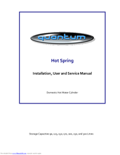Quantum Hot Spring Installation, User And Service Manual