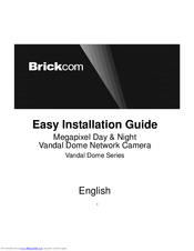 Brickcom Vandal Dome Series Easy Installation Manual