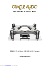 Oracle Audio CD 2000 MK III Owner's Manual