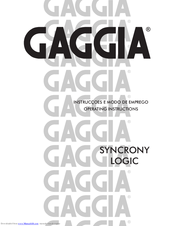 Gaggia Synchrony Logic Operating Instructions Manual
