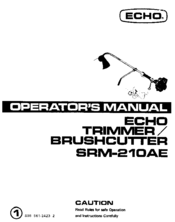 Echo SRM-210AE Operator's Manual