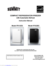 Summit FF433ES Instruction Manual