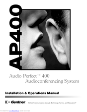 Gentner Audio Perfect 400 Installation & Operation Manual