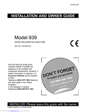 Baxi 939 Installation And Owner's Manual