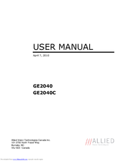 Allied Vision Prosilica GE2040C User Manual