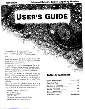 Maytag PAV2000 User Manual